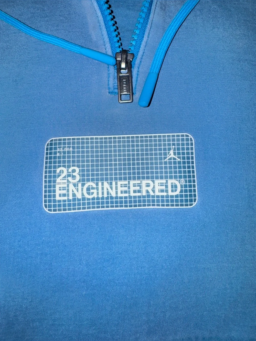 Men’s Jordan Engineered Light Blue Hooded Pullover Sweatshirt Size Medium